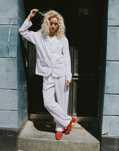 Sissel Edelbo - Nuit Pyjamas Sæt - Navy Dot 